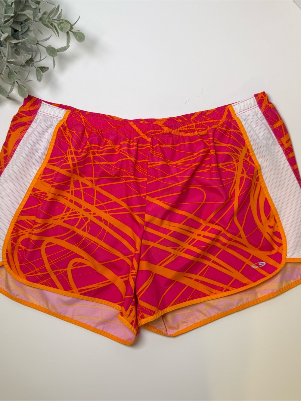 C9 by Champion Women’s Neon Orange & Pink Running Athletic Shorts Size XL